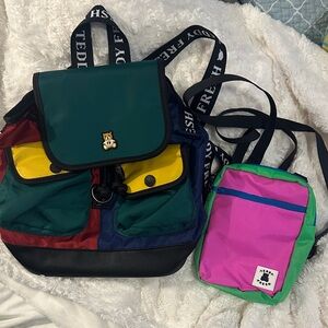 Teddy Fresh Bundle: 90s Color Block Backpack + Mini Day Bag